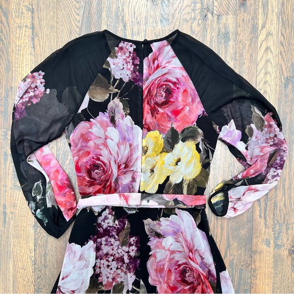 Rickie Freeman for Teri Jon Floral Print Georgette Dress - Picture 8 of 14